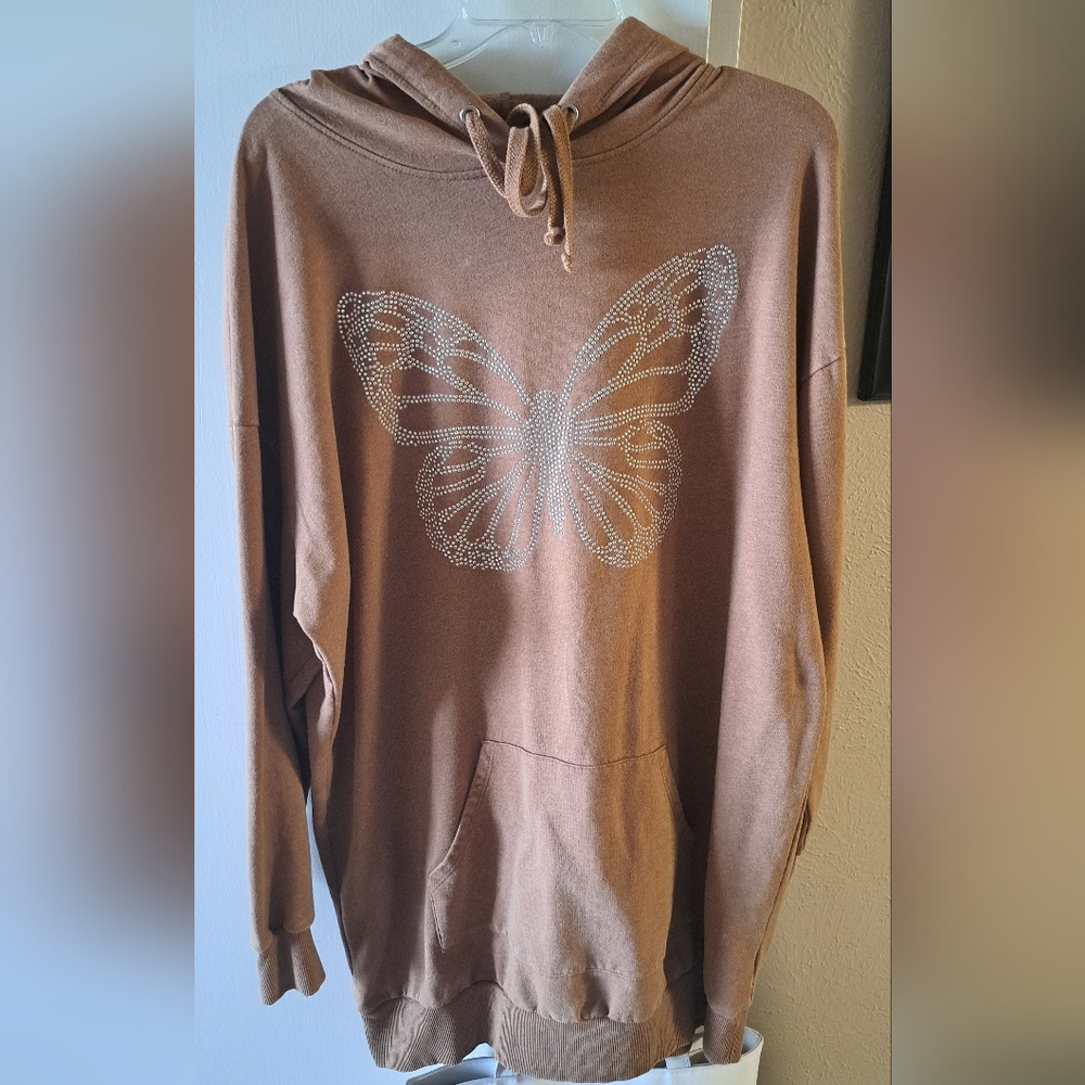 ✨ Butterfly Rhinestone Oversized Hoodie XL ✨ - Picture 5 of 5